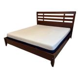 Bed Frame with Avenue Nightstand - Casual Cherry Finish