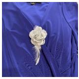 Alex Evenings Draped Pearl-Embellished Blouse - New with Tags - Size L