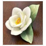 K - Two Pretty Porcelain Dogwood Floral Figurines by Andrea