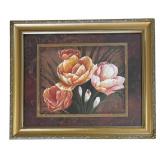 K - Floral Tulip Bouquet Print - Framed Wall Art