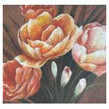 K - Floral Tulip Bouquet Print - Framed Wall Art