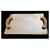 BR1 - Mirrored Vanity Tray with Ornate Handles