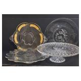 MB - Crystal & Glass Platters and Pedestal Cake Stands