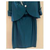 MB - Bona Vita Teal Two-Piece Skirt Suit - Size 46