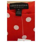 MB - Connected Apparel Red Polka Dot Dress - Size 14