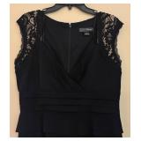 MB - Jessica Howard Black Lace Tiered Cocktail Dress Size 14