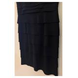 MB - Jessica Howard Black Lace Tiered Cocktail Dress Size 14