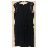 MB - Jessica Howard Black Lace Tiered Cocktail Dress Size 14