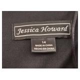 MB - Jessica Howard Black Lace Tiered Cocktail Dress Size 14