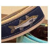 Set of 3 Fish-Themed Needlepoint and Canvas Belts by Zep-Pro and Smathers & Branson