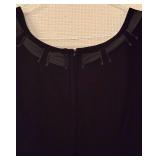 Maggy London Black Velvet Dress with Ribbon Detail Size 12