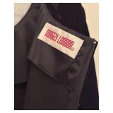 Maggy London Black Velvet Dress with Ribbon Detail Size 12