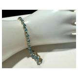 14K Gold Topaz Bracelet