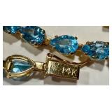 14K Gold Topaz Bracelet