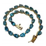 14K Gold Topaz Bracelet