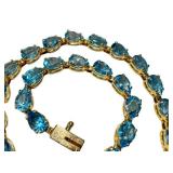 14K Gold Topaz Bracelet