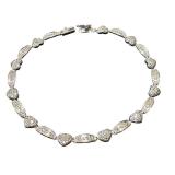 Affinity Diamonds 14K White Gold Heart Bracelet