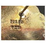 Sterling Silver Azurite-Malachite Ring (Size 7) & Azurite-Malachite Circle Earrings & Turquoise-Accent Earrings