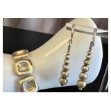 Sterling Silver Bracelet & 2 Pairs of Earrings Set