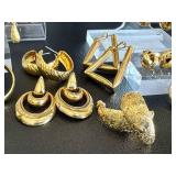 Gold-Tone Jewelry Collection - 39 Pairs Post-Back Earrings, Bangles & More Accessories