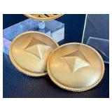 Vintage Liz Claiborne Vintage Statement Earrings - 3-Pair Gold-Tone Set
