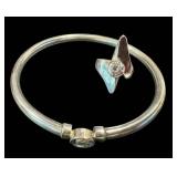 Sterling Silver Topaz Bracelet 2.5in & CZ Ring Size 7 (2-Piece Set)