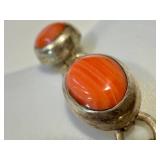 Sterling Silver Coral Bracelet 7.75 in