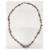 Lampwork Glass Beaded Necklace & Earrings Set - 31 in Necklace, 2-1/4 in Earrings