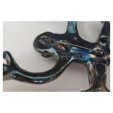 Sterling Silver Frog Brooch 925, Gold Bead Accent