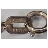 Sterling Silver Heart Pendant Necklace - 24in Chain - MEX 925