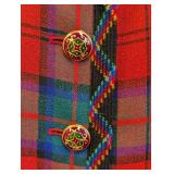 Yves Saint Laurent Rive Gauche Velvet Bow Tartan Jacket - Size 38 - Vintage