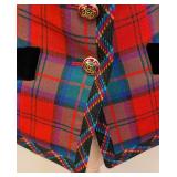 Yves Saint Laurent Rive Gauche Velvet Bow Tartan Jacket - Size 38 - Vintage