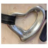 Vintage Tiffany & Co Peretti Sterling Silver Open-Heart Belt Buckle