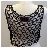 Christian Lacroix Vintage Crochet Vest - Gold-Tone Charms