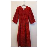 Geoffrey Beene Vintage Dress - Red Paisley Print - Size 6
