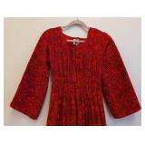 Geoffrey Beene Vintage Dress - Red Paisley Print - Size 6