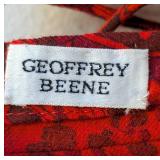 Geoffrey Beene Vintage Dress - Red Paisley Print - Size 6