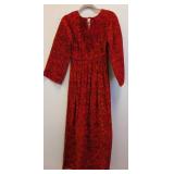 Geoffrey Beene Vintage Dress - Red Paisley Print - Size 6