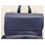 New Citi Collective Vegan Leather Backpack - Navy Blue