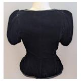Yves Saint Laurent Velvet Lace-Up Top - Gipsy Bodice, Size 38, Made in France, 1977