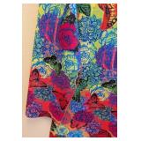 Animapop Reversible Neoprene Shift Dress - Multicolor Floral & Butterfly Print