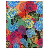 Animapop Reversible Neoprene Shift Dress - Multicolor Floral & Butterfly Print