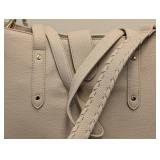 Citi Collective Vegan Leather Tote Bag - Ivory Pebbled Leather