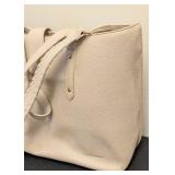 Citi Collective Vegan Leather Tote Bag - Ivory Pebbled Leather