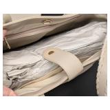 Citi Collective Vegan Leather Tote Bag - Ivory Pebbled Leather