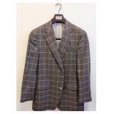 Samuelsohn Windowpane Plaid Blazer 44L - Men