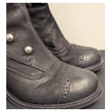 John Fluevog Black Leather Ankle Boots - Size 7.5