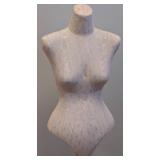 Dress Form Torso on Wooden Stand - 52 in Tall, 18 in Base Width