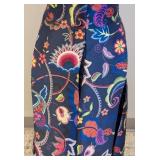 Ted Baker Fluxam Folk and Foilage Navy and Floral Fit and FlareDress - Size 2