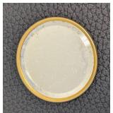 Antique Beaded Mesh Purse Gold-Tone Frame & Chain